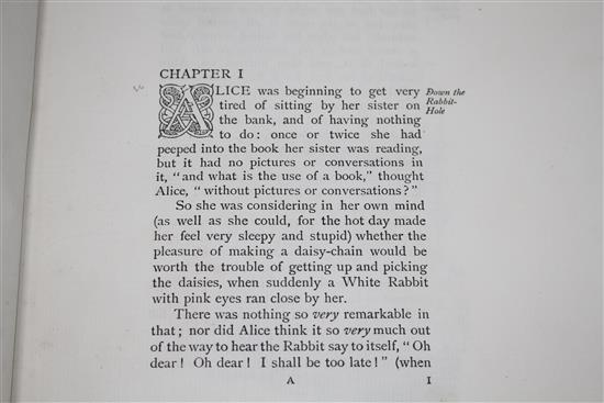 Dodgson, Charles Lutwidge - Alices Adventures in Wonderland, one of 1130, illustrated by Arthur Rackham, qto, original cloth gilt,